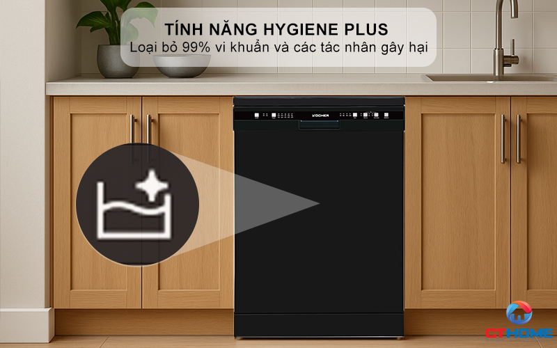 Tính năng Hygiene Plus - diệt sạch 99% vi khuẩn