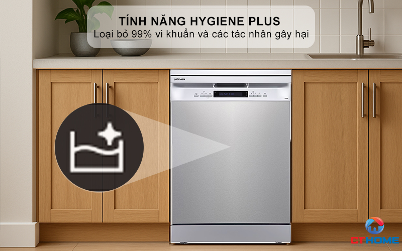 Tính năng Hygiene Plus - diệt sạch 99% vi khuẩn