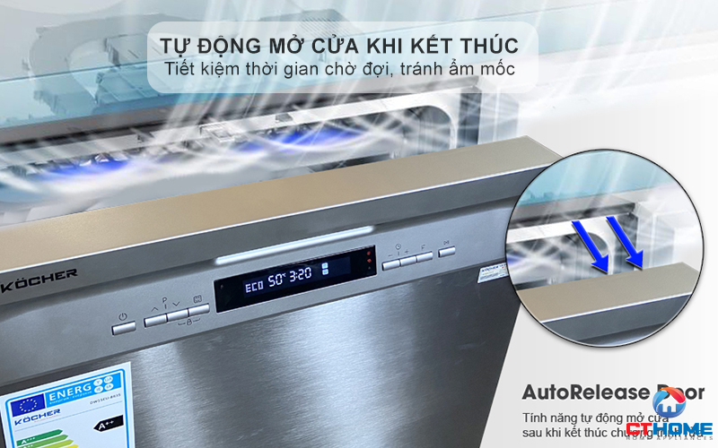Tự động mở cửa khi kết thúc chương trình