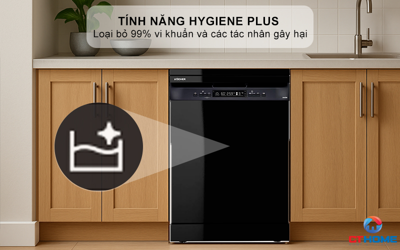 Tính năng Hygiene Plus - diệt sạch 99% vi khuẩn
