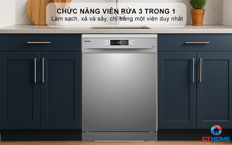 Chức năng viên rửa 3 trong 1 - All In One