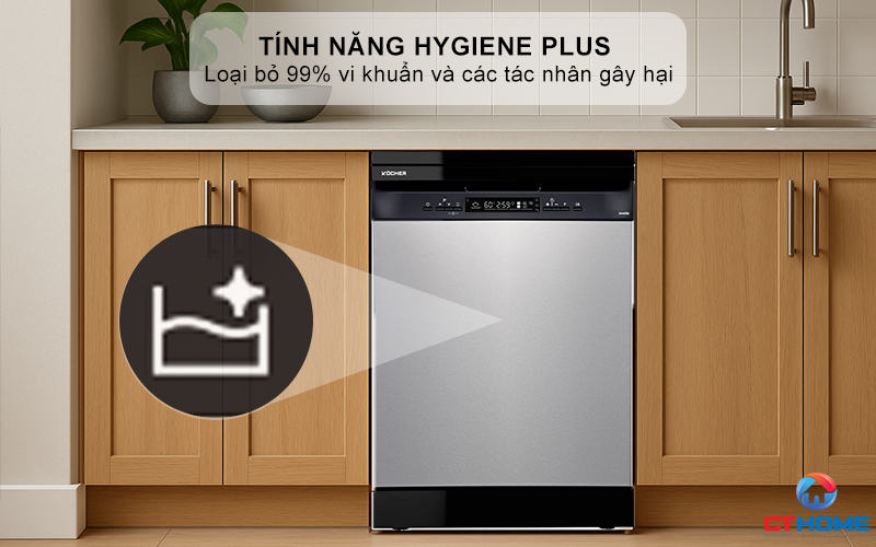 Tính năng Hygiene Plus - diệt sạch 99% vi khuẩn