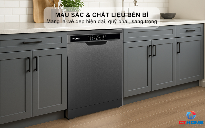 Màu sắc và chất liệu thép không gỉ mang lại vẻ đẹp hiện đại, quý phái