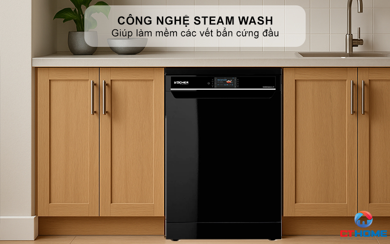 Công nghệ Steam Wash giúp làm mềm các vết bẩn cứng đầu