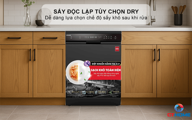 Tính năng sấy độc lập tùy chọn Dry