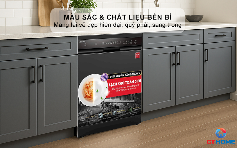 Màu đen huyền bí và chất liệu thép không gỉ mang lại vẻ đẹp hiện đại, quý phái