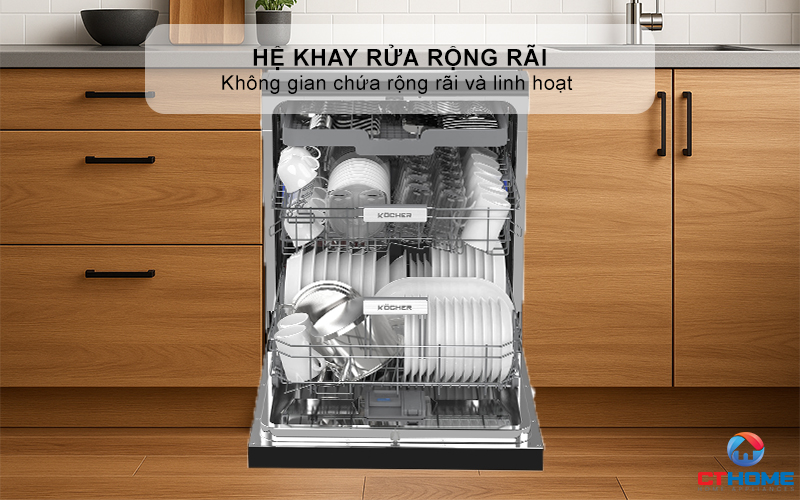 Sử dụng hệ khay rửa thế hệ mới rộng rãi Ultra Rack Plus