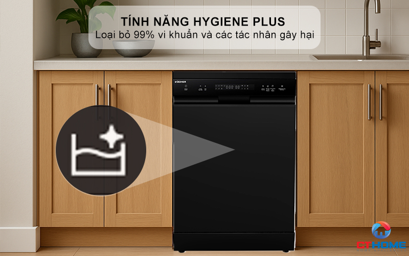 Tính năng Hygiene Plus - diệt sạch 99% vi khuẩn