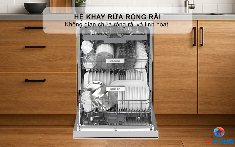 Sử dụng hệ khay rửa thế hệ mới rộng rãi Ultra Rack Plus