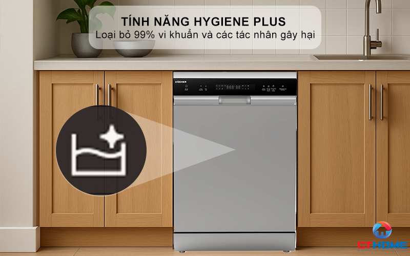 Tính năng Hygiene Plus - diệt sạch 99% vi khuẩn