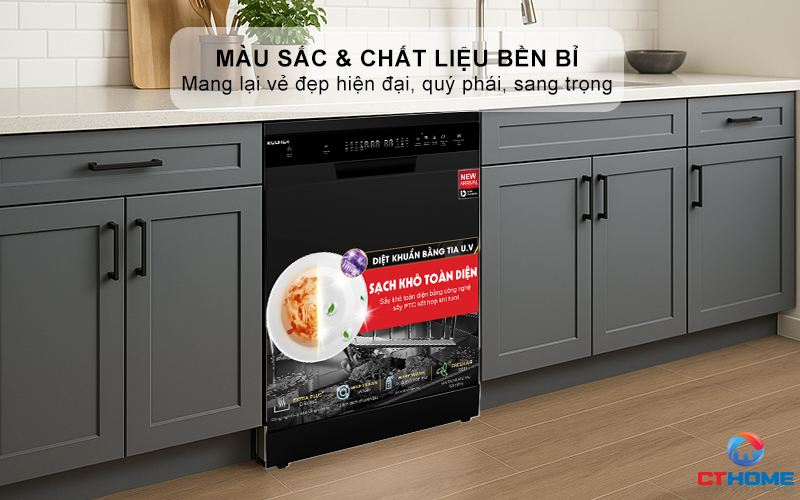Màu đen huyền bí và chất liệu thép không gỉ mang lại vẻ đẹp hiện đại, quý phái