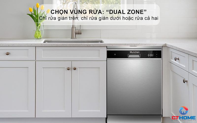 Chọn vùng rửa: “Dual Zone” linh hoạt