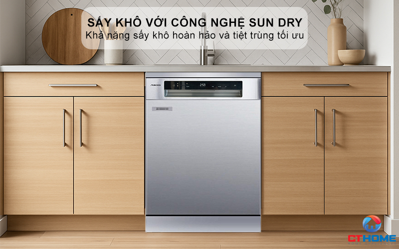 Diệt khuẩn, sấy khô tuyệt đối với công nghệ Sun Dry