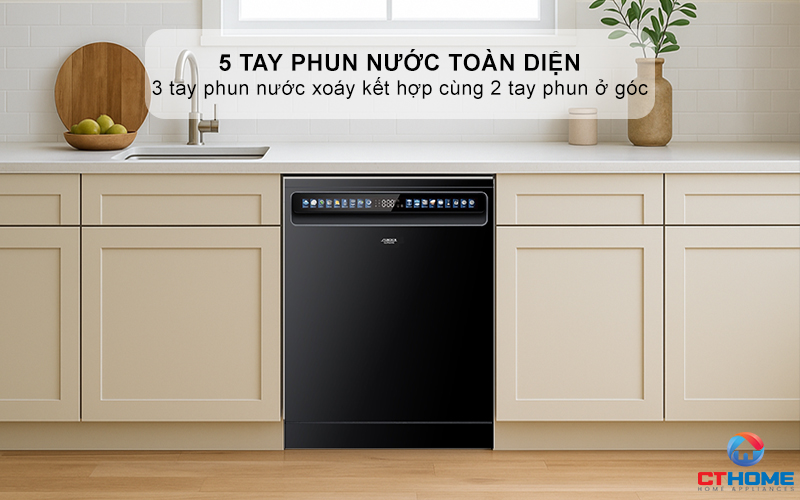 5 tay phun nước toàn diện - rửa sạch đến từng góc cạnh