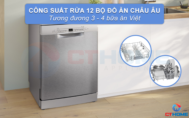 MÁY RỬA BÁT ĐỘC LẬP BOSCH SMS2ITI41G SERIE 2 12 BỘ 3