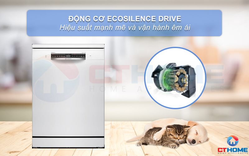 Động cơ không chổi than EcoSilence Drive mang đến hiệu suất mạnh mẽ và vận hành êm ái.