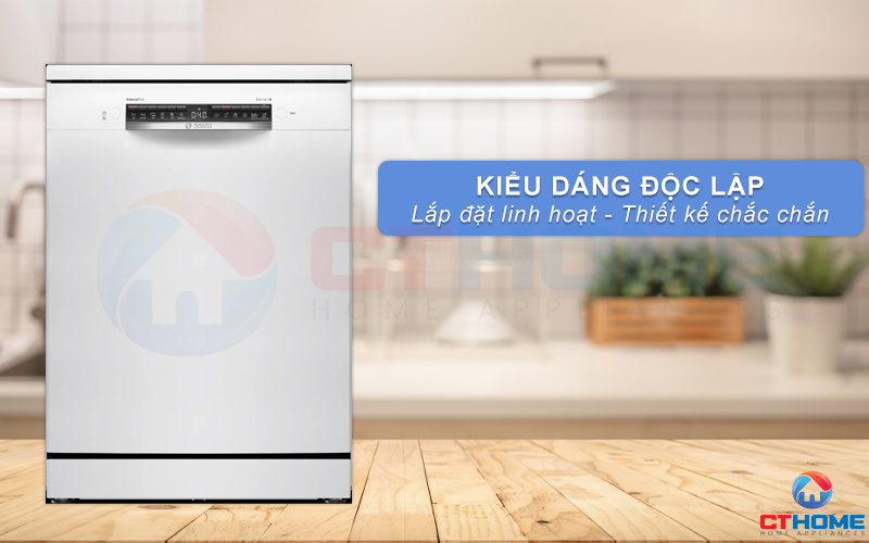 MÁY RỬA BÁT BOSCH ĐỘC LẬP SMS4ECW14E SERIE 4 SẤY HÉ CỬA 1