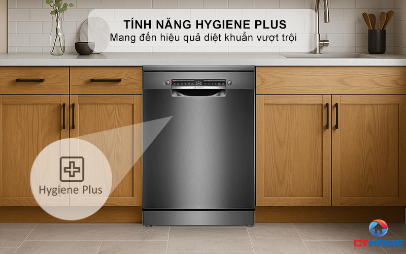 Bát đũa sạch khuẩn hơn với tính năng rửa diệt khuẩn Hygiene Plus