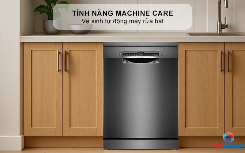 Tính năng Machine Care vệ sinh tự động máy rửa bát