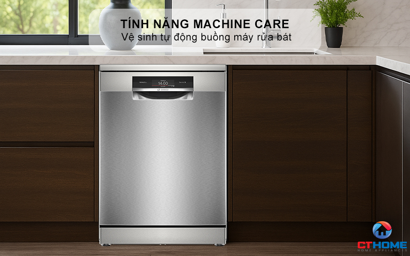 Tính năng Machine Care vệ sinh tự động máy rửa bát
