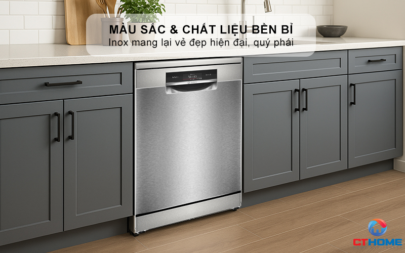 Màu sắc và chất liệu Inox mang lại vẻ đẹp hiện đại, quý phái