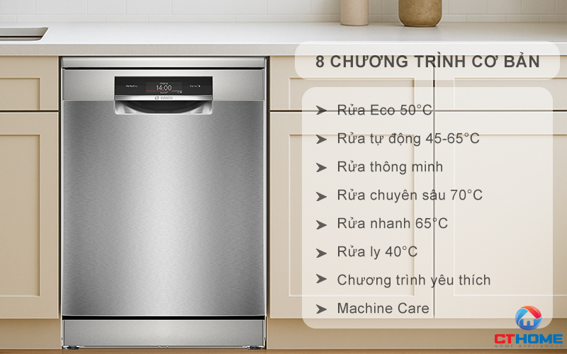 Tùy chọn đa dạng 7 chương trình rửa cơ bản phục vụ nhu cầu sử dụng