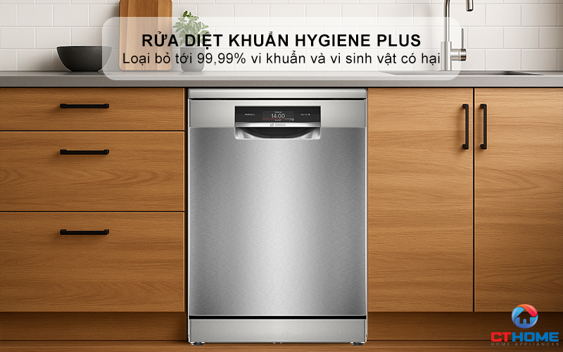 Bát đũa sạch khuẩn hơn với tính năng rửa diệt khuẩn Hygiene Plus