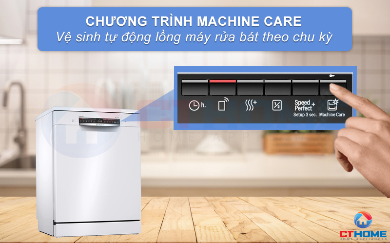 Kích hoạt tính năng Machine Care khi cần vệ sinh khoang máy