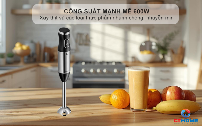 Công suất  mạnh mẽ 600W - Xay thực phẩm mềm tươi ngon hoàn hảo