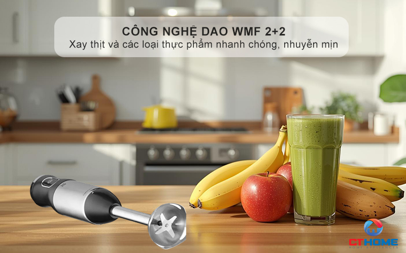 Công nghệ dao WMF 2+2 - Xay thịt và các loại thực phẩm nhanh chóng, nhuyễn mịn