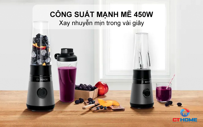 Công suất mạnh mẽ 450W - Xay nhuyễn mịn trong vài giây