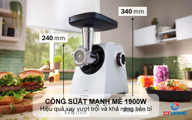 Công suất mạnh mẽ 1900W
