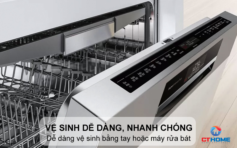 Vệ sinh dễ dàng, nhanh chóng