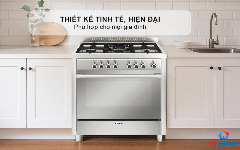  BẾP GAS KẾT HỢP LÒ NƯỚNG MQB612VI  ROSIERES 90CM 1