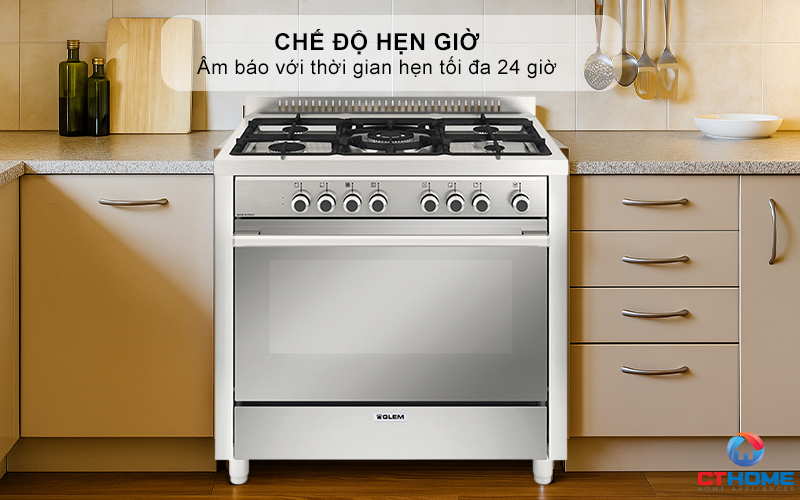  BẾP GAS KẾT HỢP LÒ NƯỚNG MQB612VI  ROSIERES 90CM 10