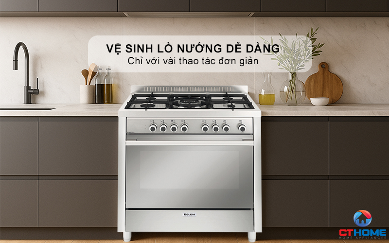  BẾP GAS KẾT HỢP LÒ NƯỚNG MQB612VI  ROSIERES 90CM 11
