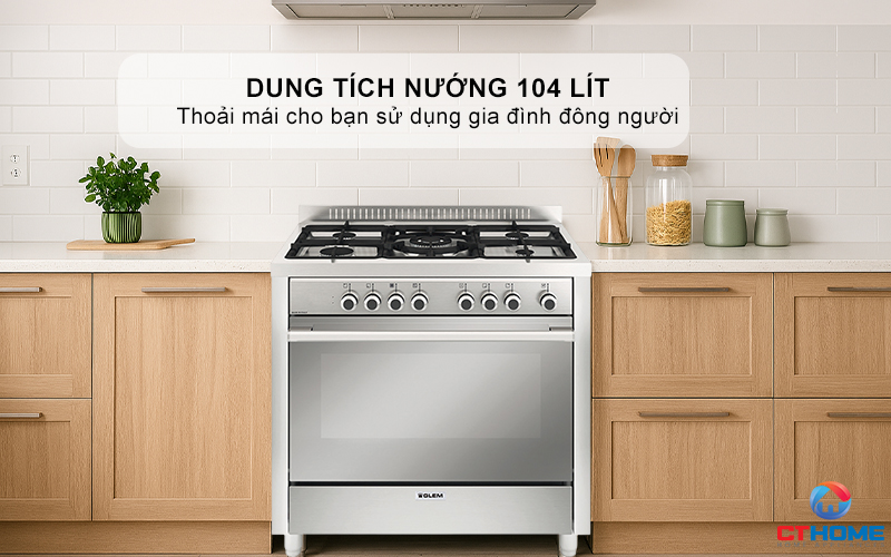  BẾP GAS KẾT HỢP LÒ NƯỚNG MQB612VI  ROSIERES 90CM 4