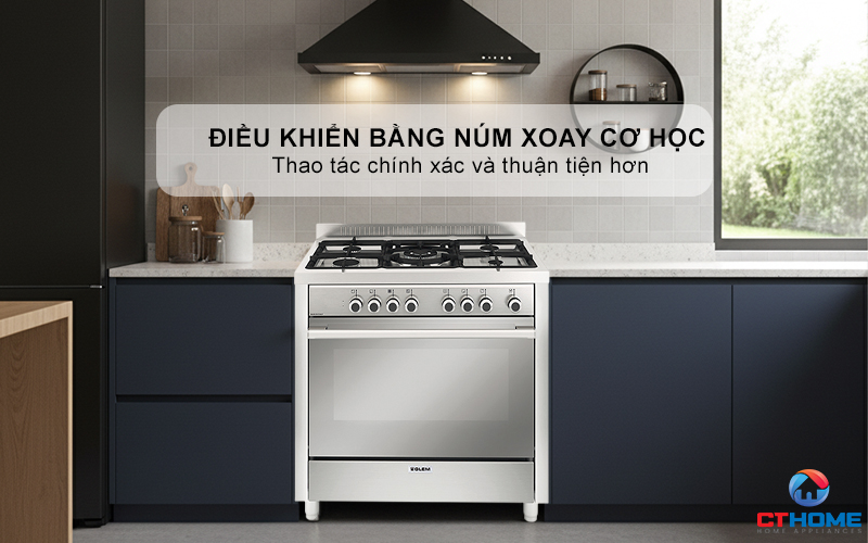  BẾP GAS KẾT HỢP LÒ NƯỚNG MQB612VI  ROSIERES 90CM 5