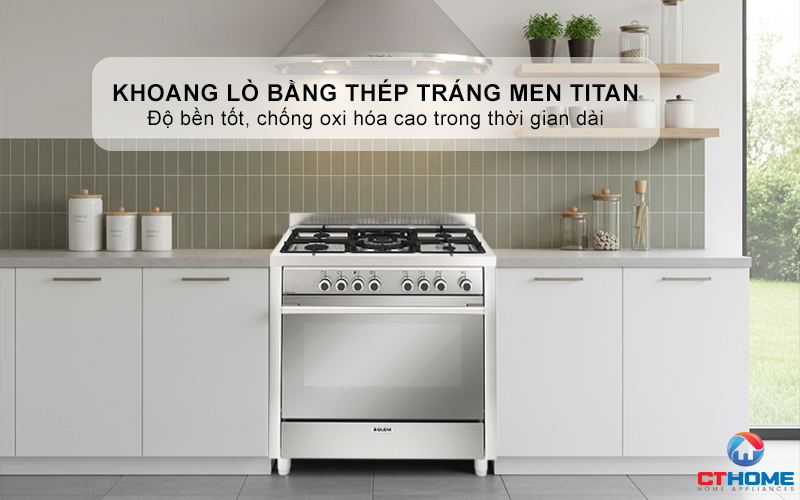  BẾP GAS KẾT HỢP LÒ NƯỚNG MQB612VI  ROSIERES 90CM 7