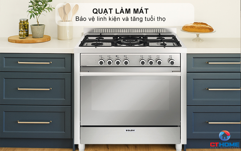  BẾP GAS KẾT HỢP LÒ NƯỚNG MQB612VI  ROSIERES 90CM 8