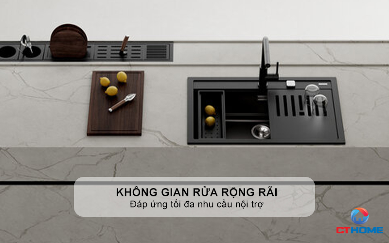 CHẬU ĐÁ LẮP NỔI 1 HỐ RỬA TEKA NOVA 80 WS-TG 1B   NOVA80WSTG1B 3