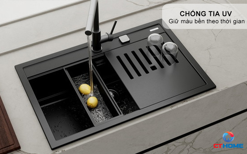 CHẬU ĐÁ LẮP NỔI 1 HỐ RỬA TEKA NOVA 80 WS-TG 1B   NOVA80WSTG1B 5