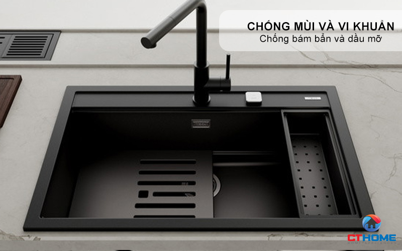 CHẬU ĐÁ LẮP NỔI 1 HỐ RỬA TEKA NOVA 80 WS-TG 1B   NOVA80WSTG1B 6