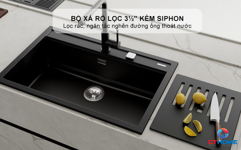 CHẬU ĐÁ LẮP NỔI 1 HỐ RỬA TEKA NOVA 80 WS-TG 1B   NOVA80WSTG1B 7