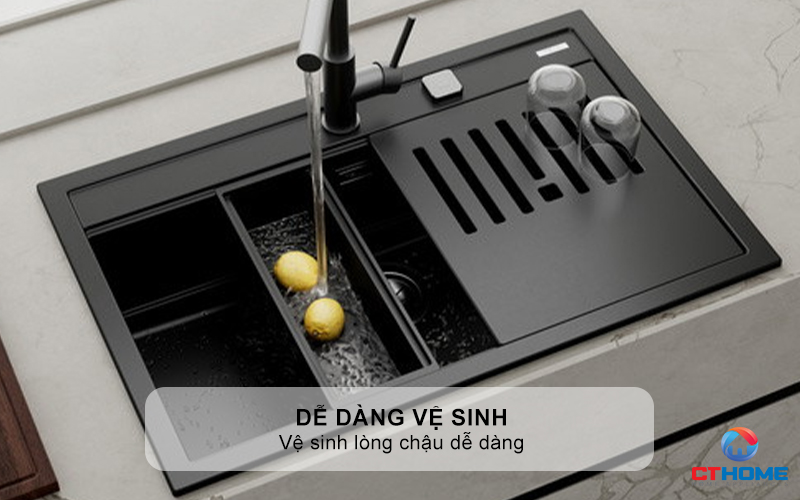 CHẬU ĐÁ LẮP NỔI 1 HỐ RỬA TEKA NOVA 80 WS-TG 1B   NOVA80WSTG1B 8