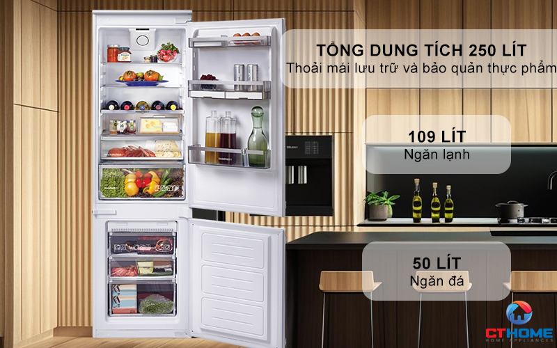 TỦ LẠNH ÂM TỦ ROSIERES RBBF 178T  250 LÍT  RBBF178T 2