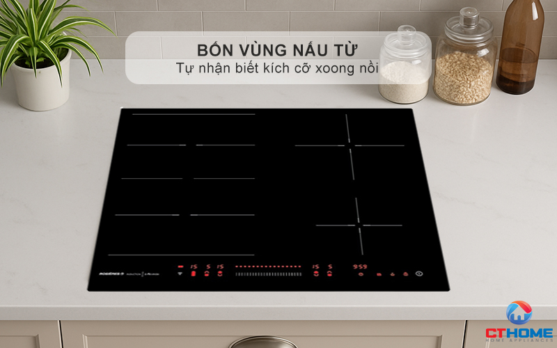 BẾP TỪ KHÔNG GIỚI HẠN VÙNG NẤU ROSIERES RES63E 7200W MÀU ĐEN 5