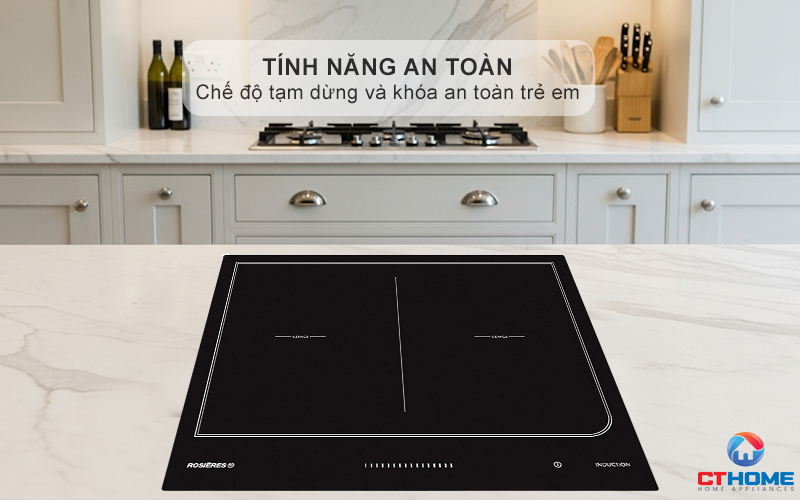 BẾP TỪ KHÔNG GIỚI HẠN ÂM TỦ ROSIERES  RES6D 7200W MÀU ĐEN 12