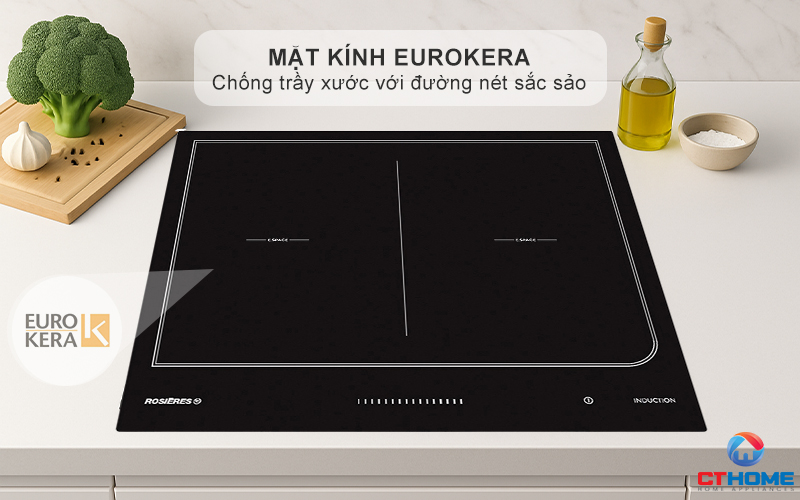 BẾP TỪ KHÔNG GIỚI HẠN ÂM TỦ ROSIERES  RES6D 7200W MÀU ĐEN 2