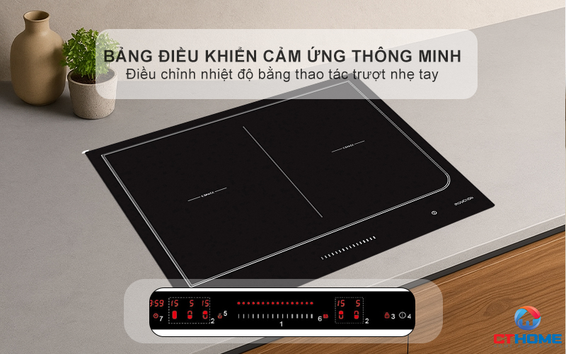 BẾP TỪ KHÔNG GIỚI HẠN ÂM TỦ ROSIERES  RES6D 7200W MÀU ĐEN 4